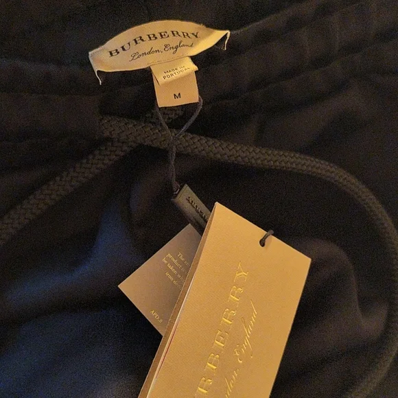 NWT Burberry Swarovski Crestal Wide Leg Jersey Cropped track pants in back - Picture 7 of 9